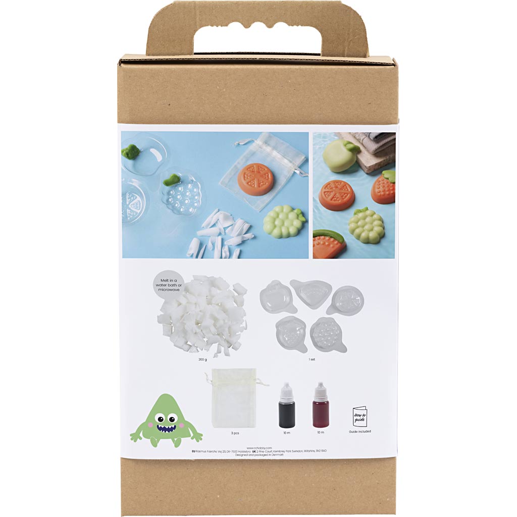 Creativ company kit de fabrication de savon, fruit, vert, orange, 1 boîte