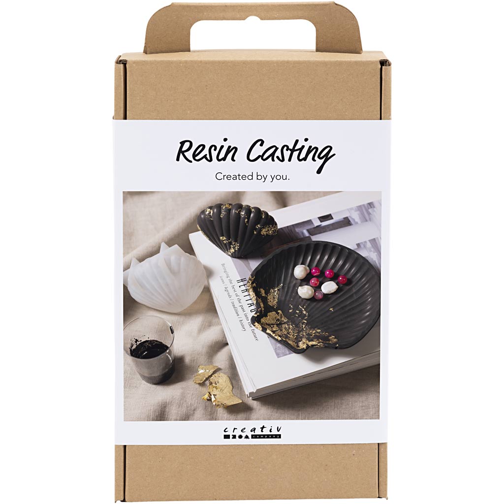Creativ company hobby set résine moulage, moule, noir, or, 1 boîte