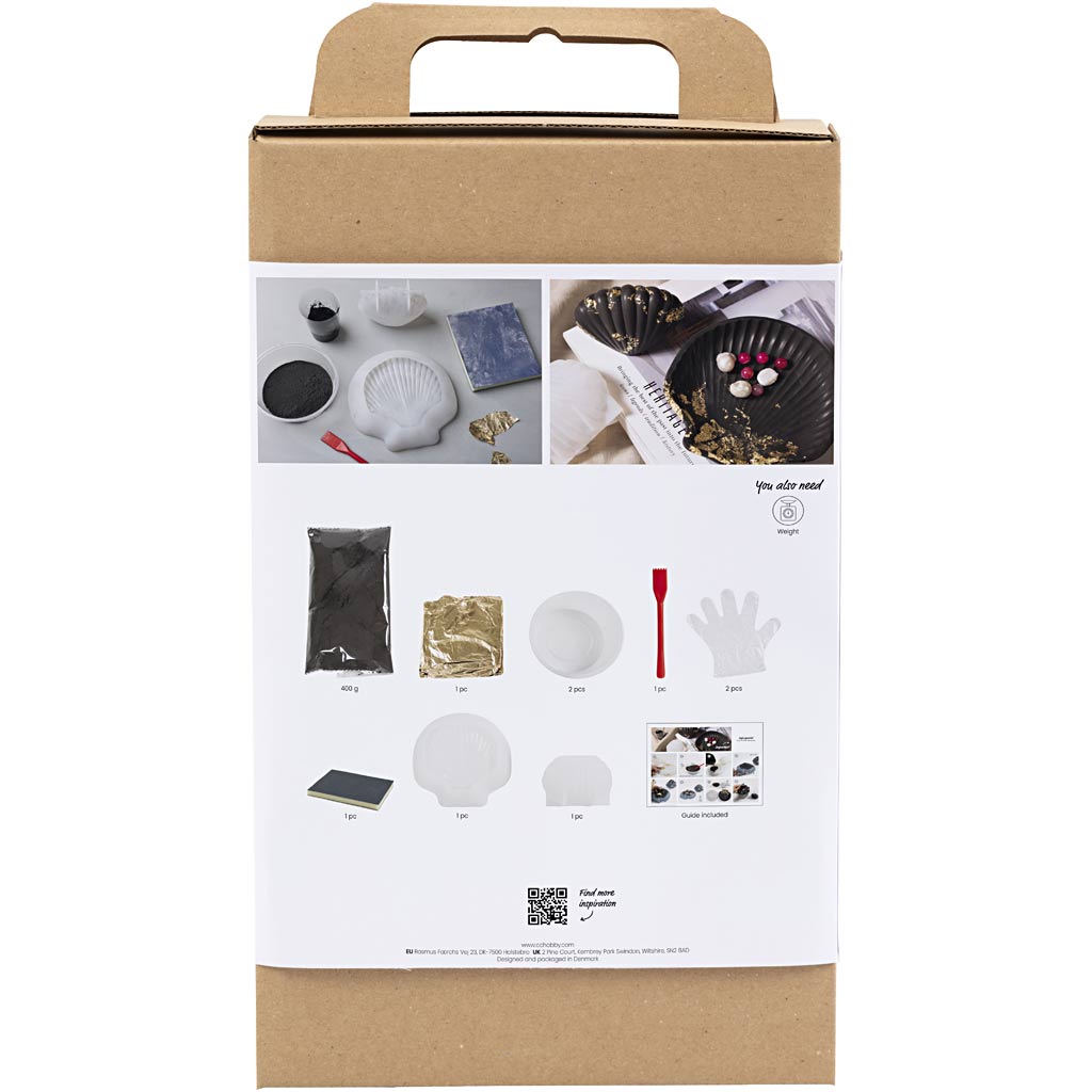 Creativ company hobby set résine moulage, moule, noir, or, 1 boîte