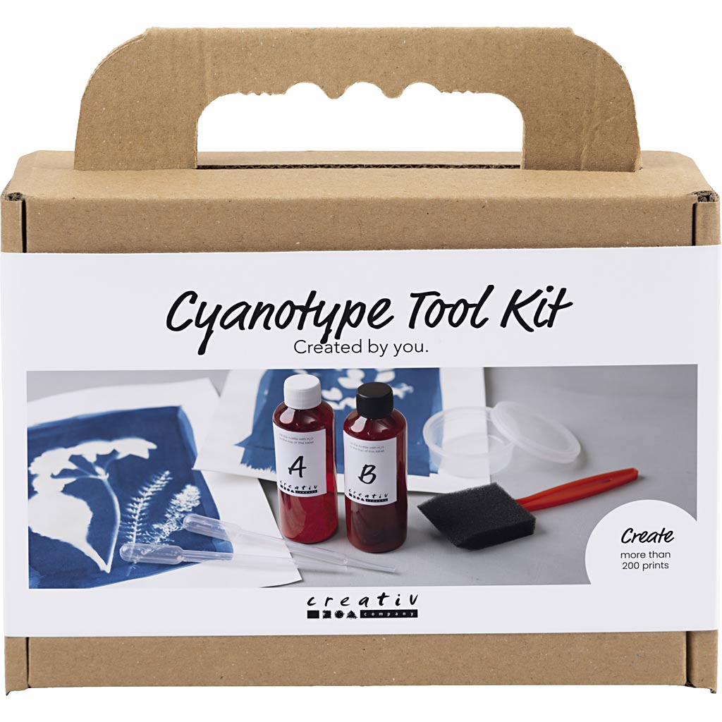 Boîte à outils Creativ company pour cyanotype, accessoires, bleu, 1 boîte