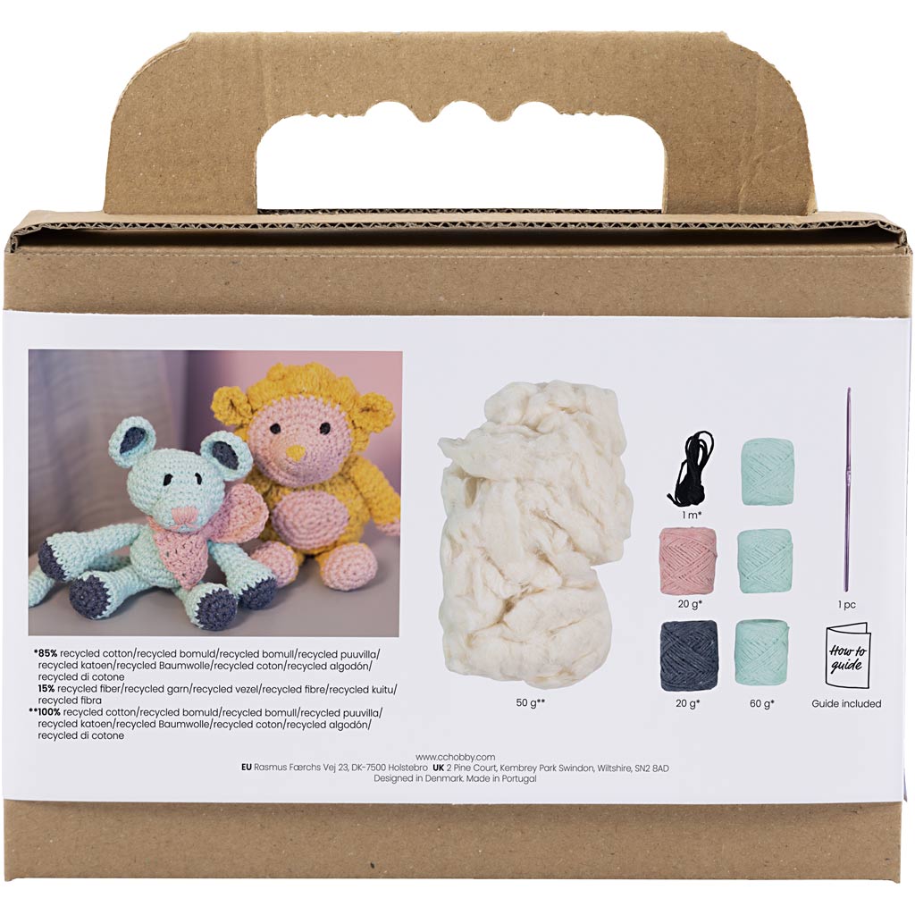 Creativ company hobby set amigurumi, souris, menthe, 1 boîte