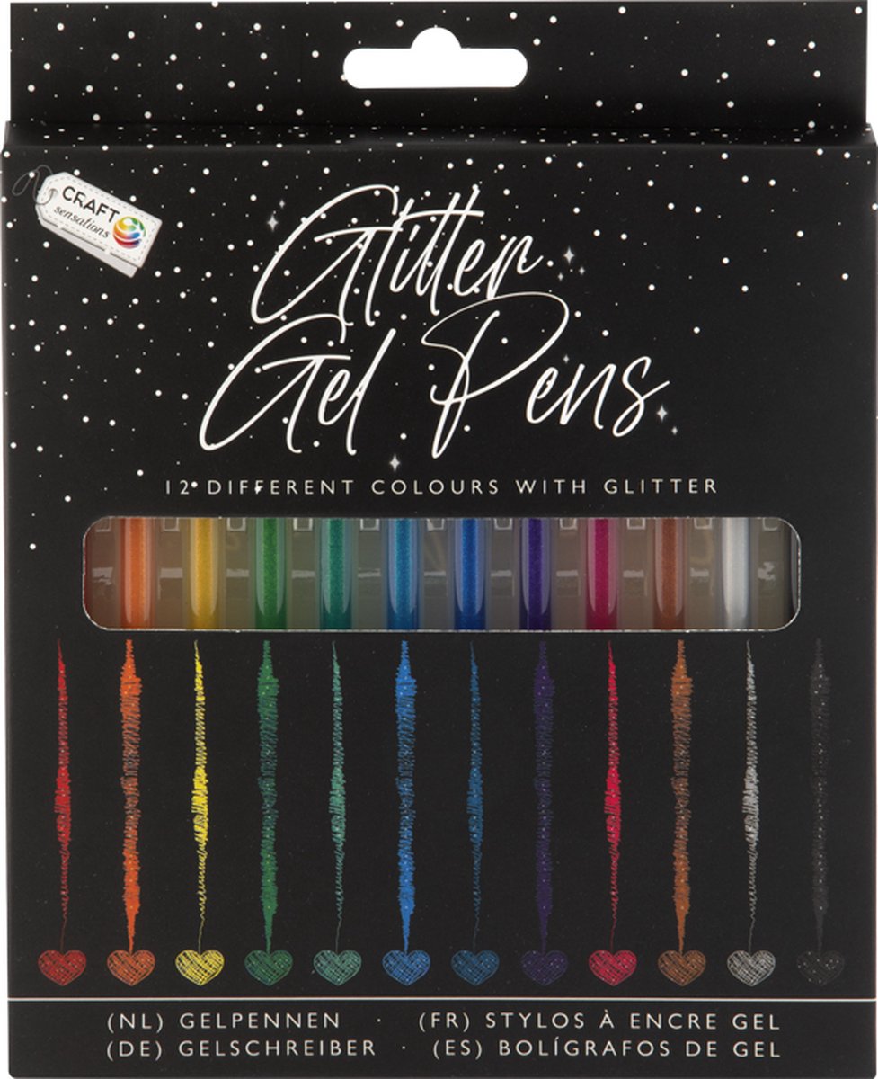Creative Craft Group Gelpennen Glitter, 12e.