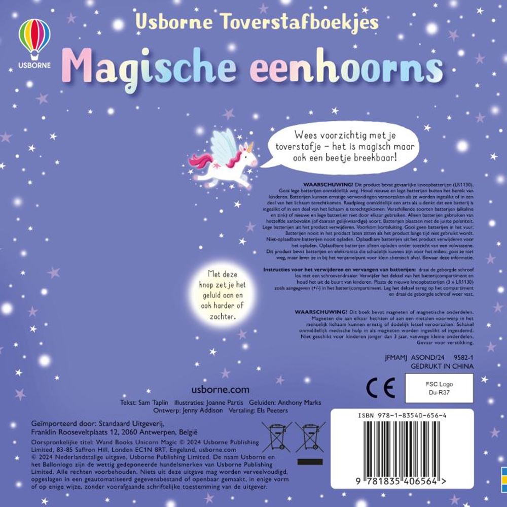 Livres de baguette magique Usborne - licornes magiques