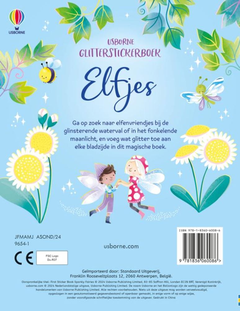 Premier livre d'autocollants Usborne - fées à paillettes