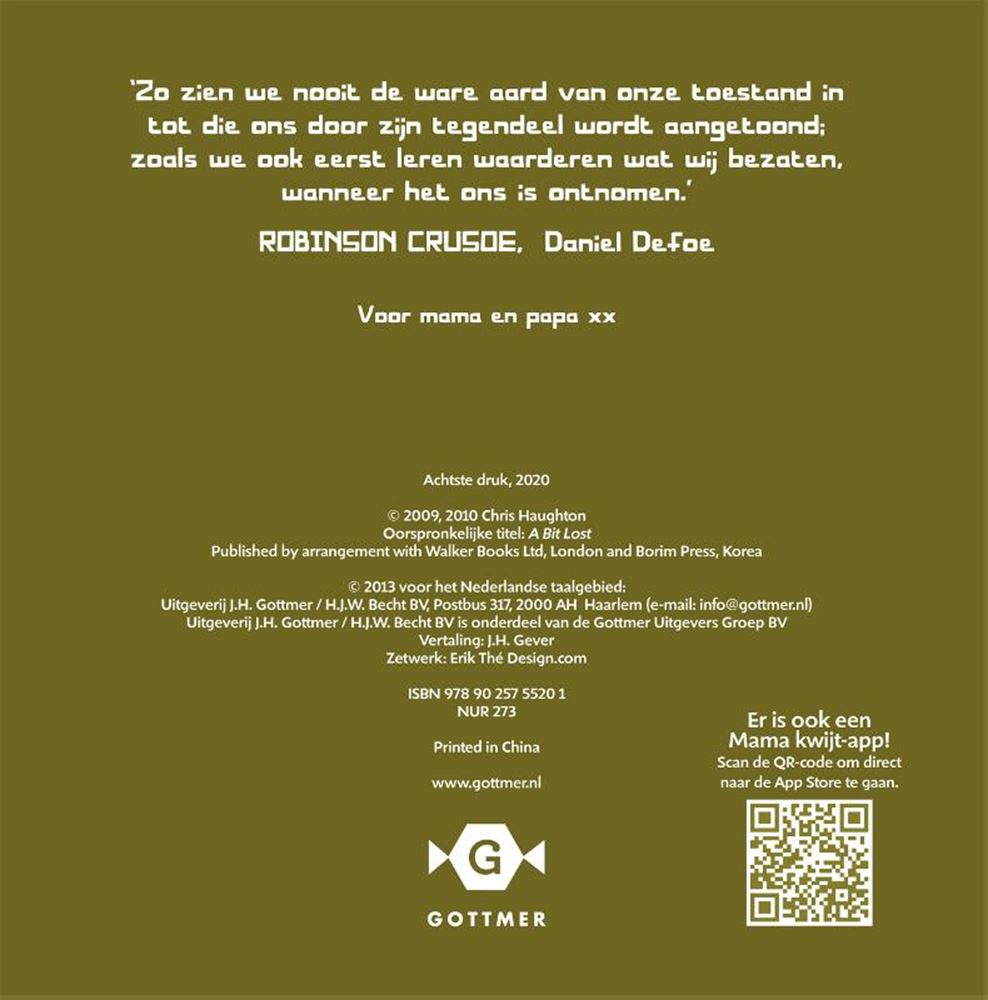 Groupe d'éditeurs Gottmer maman perdue (livre cartonné)