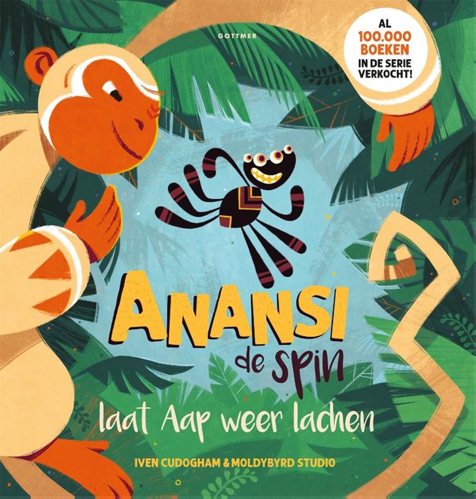 Le groupe d'édition Gottmer, Anansi, l'araignée, fait à nouveau rire le singe. pré