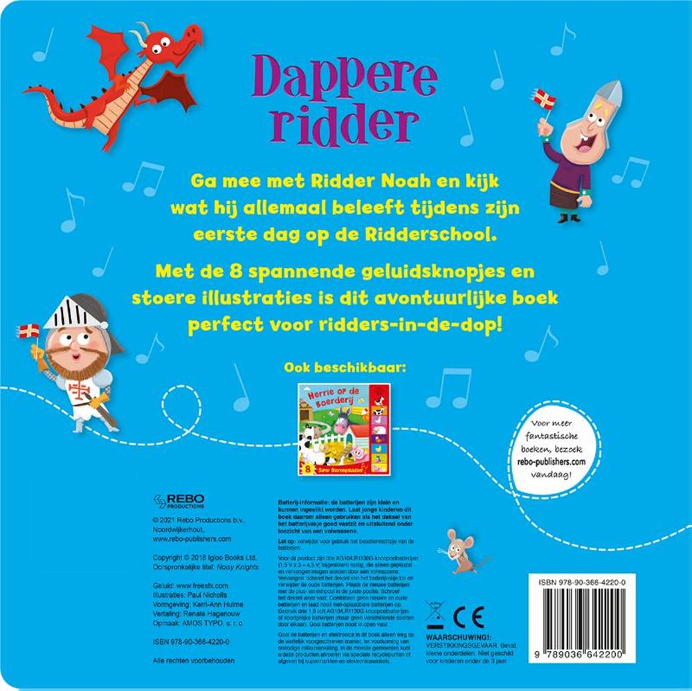 Rebo éditeurs livre sonore brave chevalier