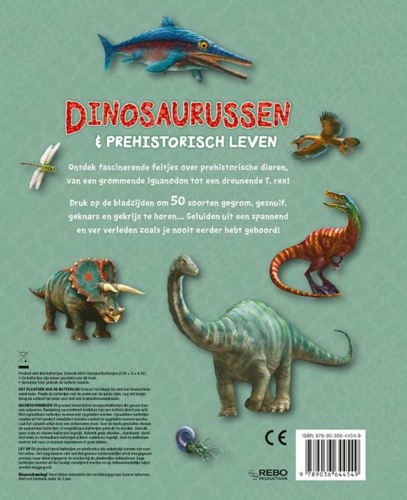 Rebo éditeurs livre sonore dinosaures préhistoire