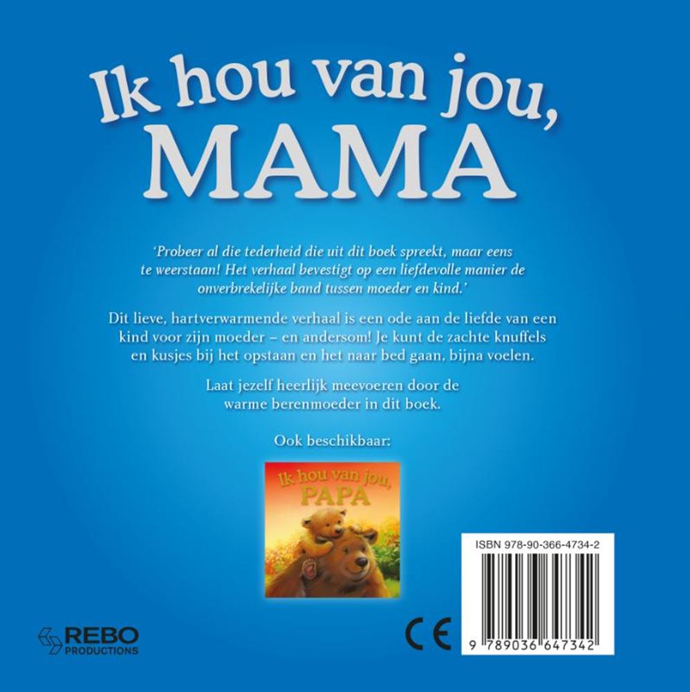 Rebo éditeurs Je t'aime maman - livre cartonné