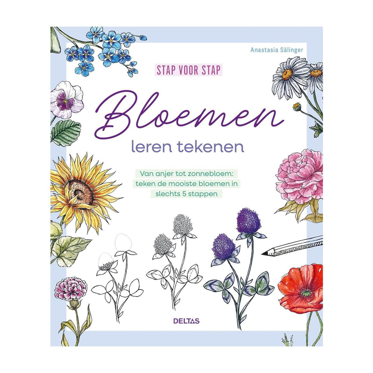 Dessiner des fleurs deltas étape par étape
