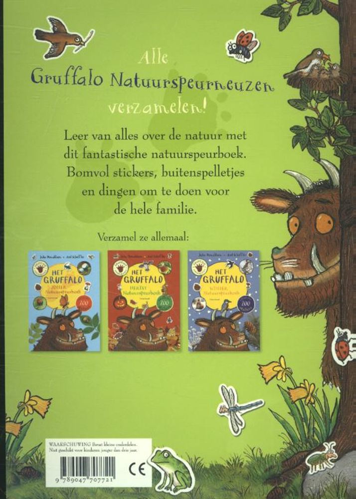 Livre central abritant le livre de recherche sur la nature du printemps Gruffalo. 5+