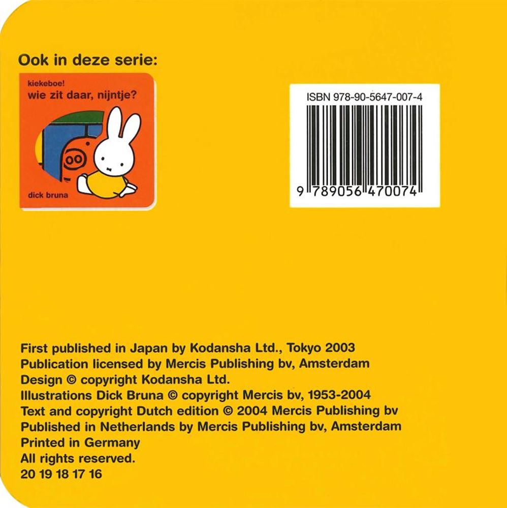 Coucou. qui est là, Miffy (carton).
