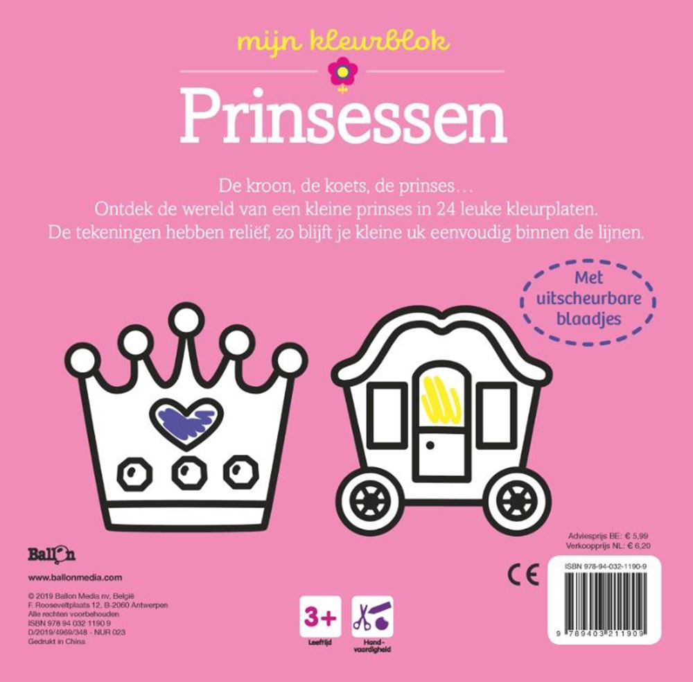 Maison d'édition standard color block junior - princesses lignes épaisses 3+