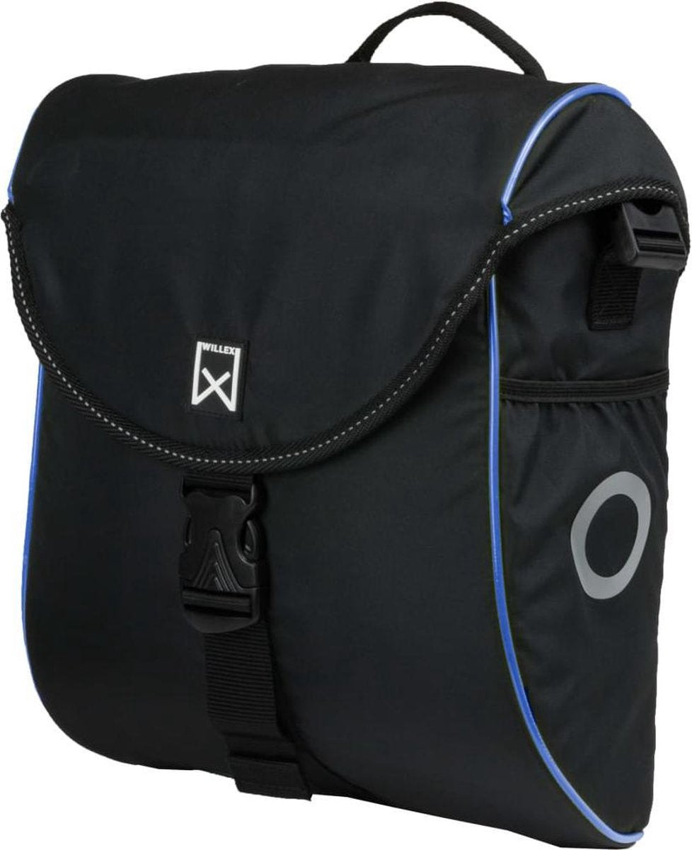Willex - sac simple 300 - noir bleu - léger - avec bandoulière - 12 litres