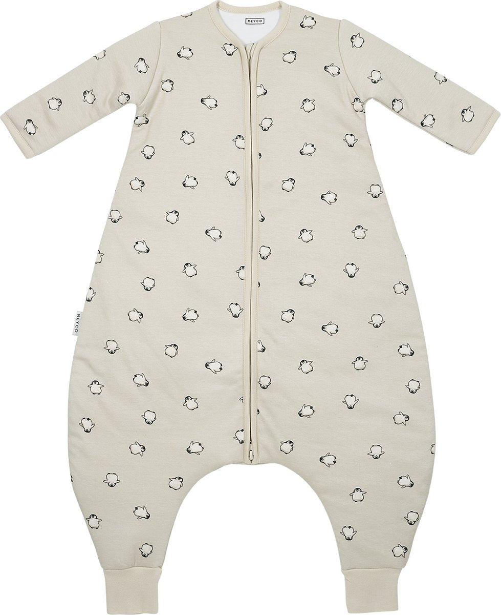Meyco bébé pingouin bébé hiver sommeil salopette pull avec manche fixe - sable doux - 104 cm - 2,5 tog