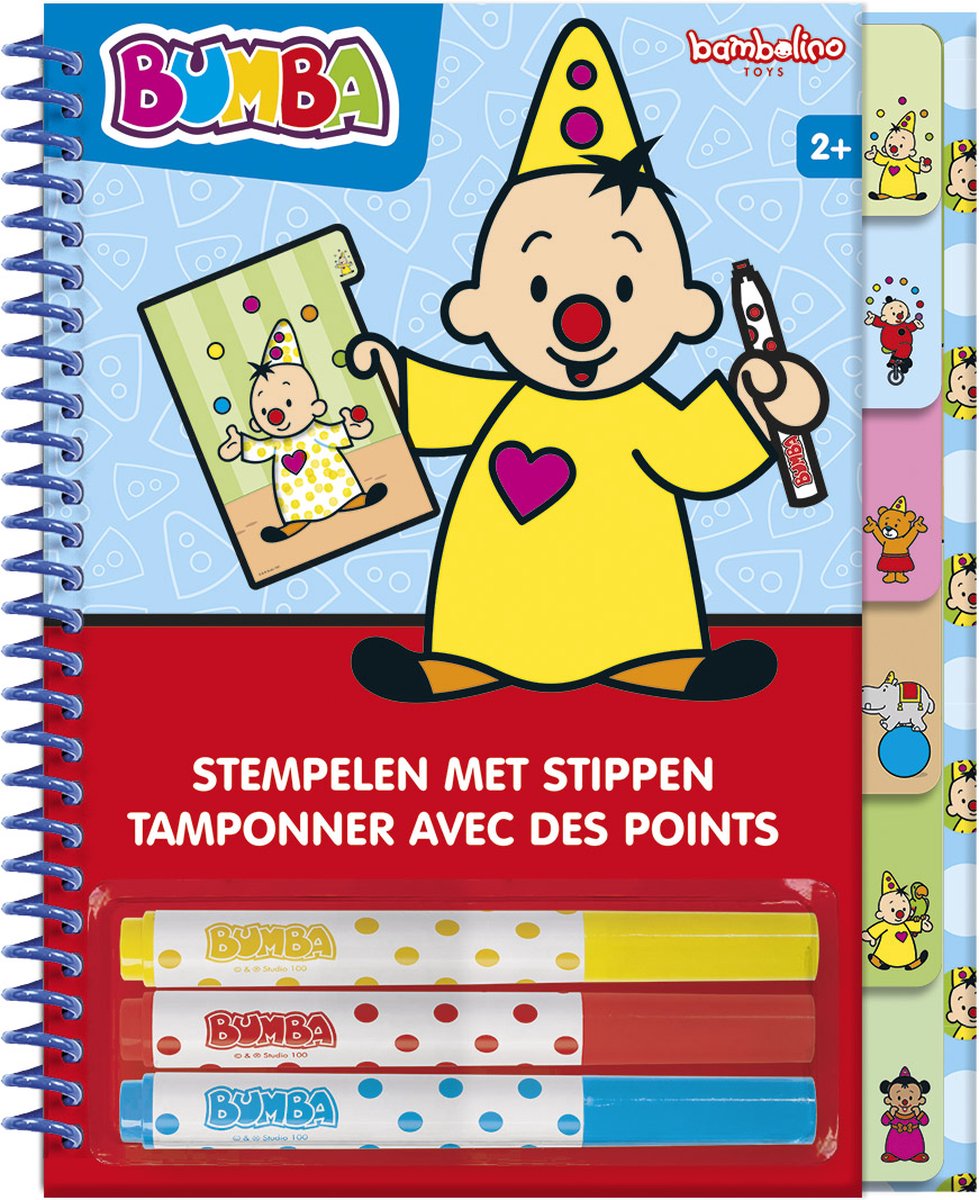Bambolino bumba stamping with dots book - jouets éducatifs tout-petits d'âge préscolaire - à partir de 3 ans - studio 100 - jouets junior