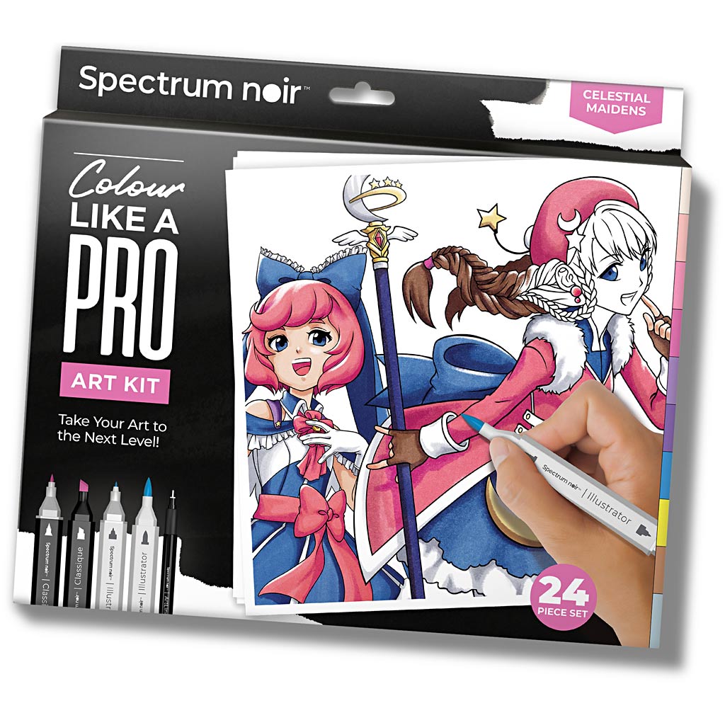 Creativ company hobby set illustration, jeunes filles célestes, différentes couleurs, 1 boîte