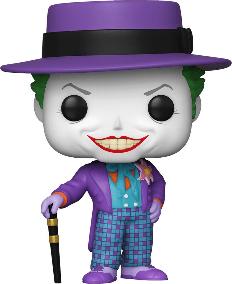 Funko pop heros : batman 1989 - le joker avec chapeau pop #337