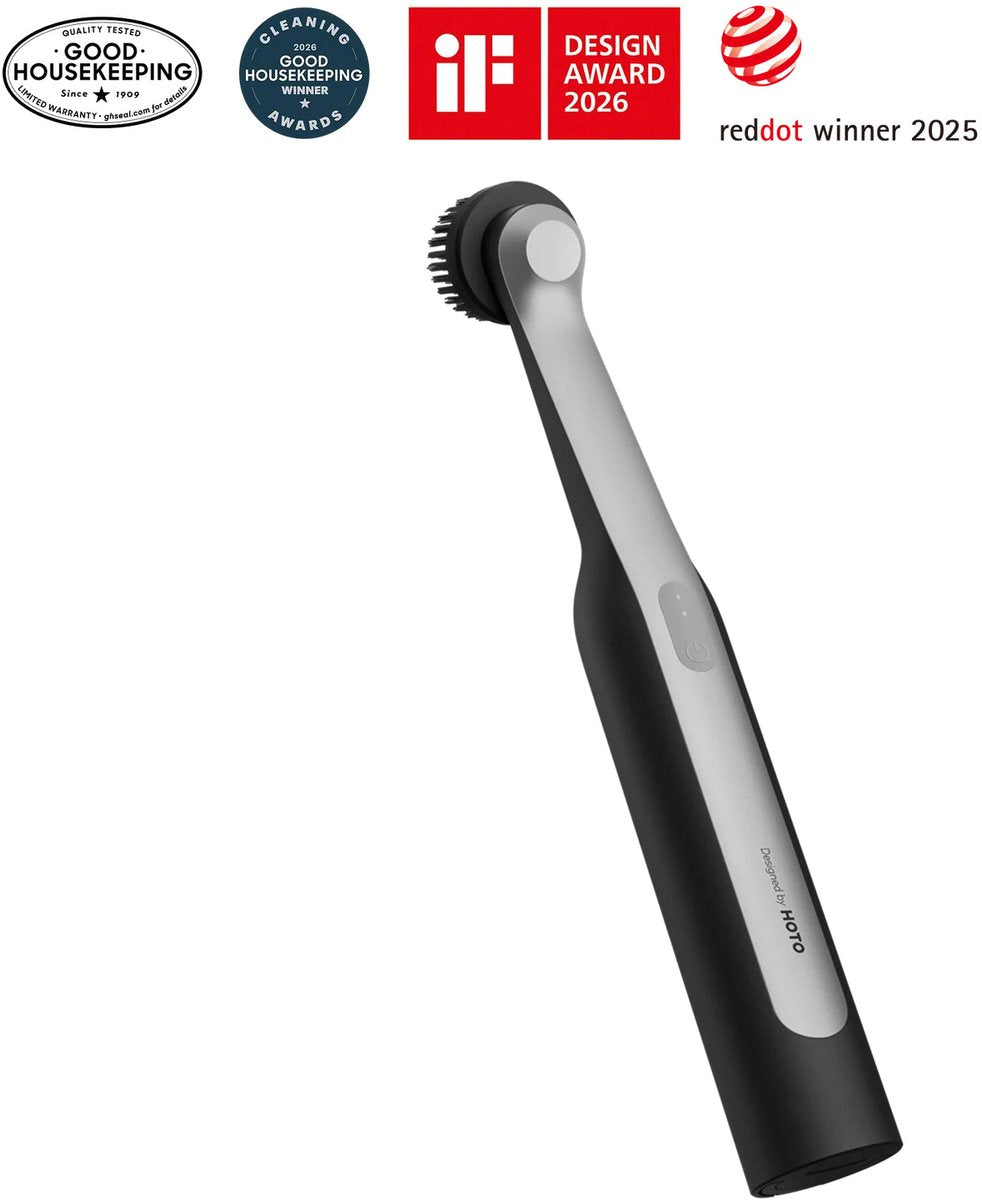 Épurateur rotatif sans fil Hoto wand – brosse rotative sans fil – brosse de nettoyage électrique – 12 têtes de brosse – autonomie 210 min – étanche ipx7 – double vitesse – nettoyant pour salle de bain et cuisine