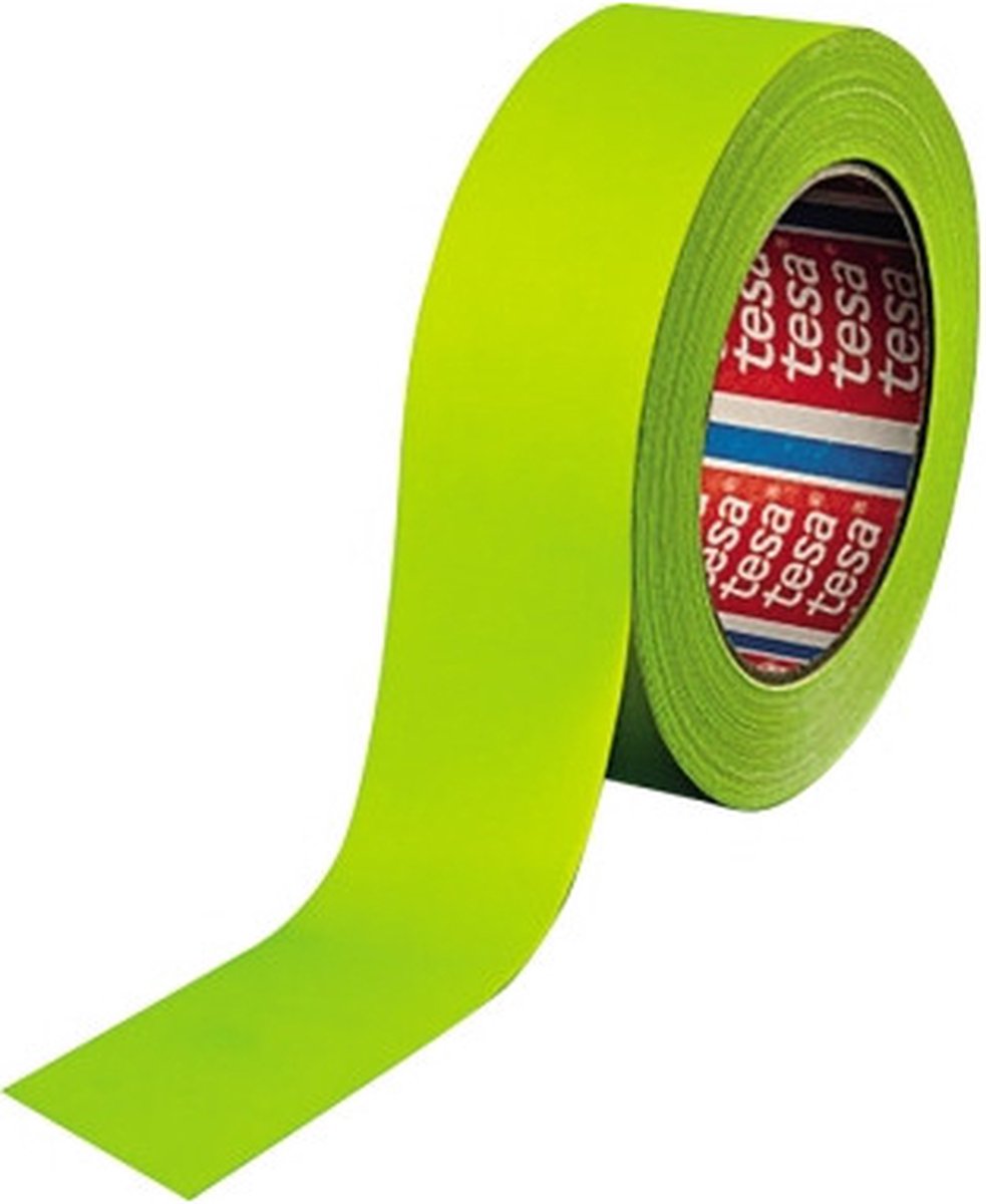 Tesa - 04671-00050-10 bande textile 4671 jaune fluo (L x l) 25 m x 19 mm 1 pièce(s)