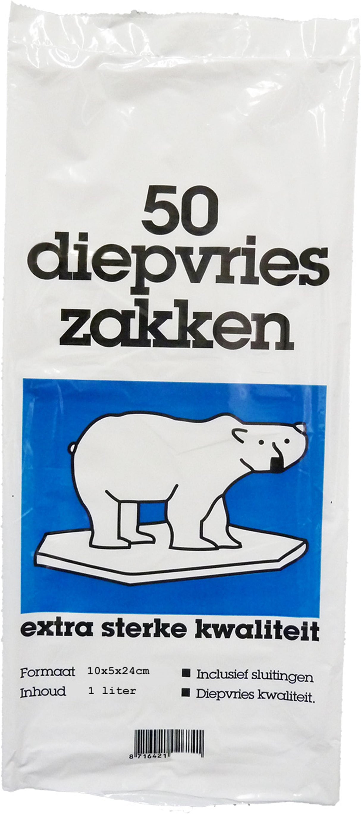 Sacs de congélation ours polaire 1,0l sachet de 50 pièces
