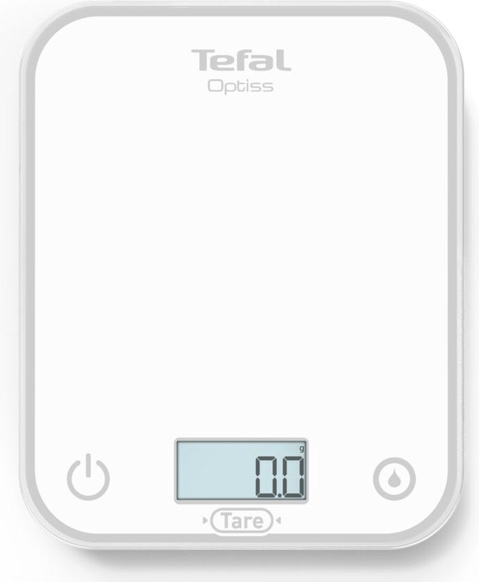 Tefal optiss bc50u0 - balance de cuisine numérique - blanc - compacte - max. 5 kg - balance de précision