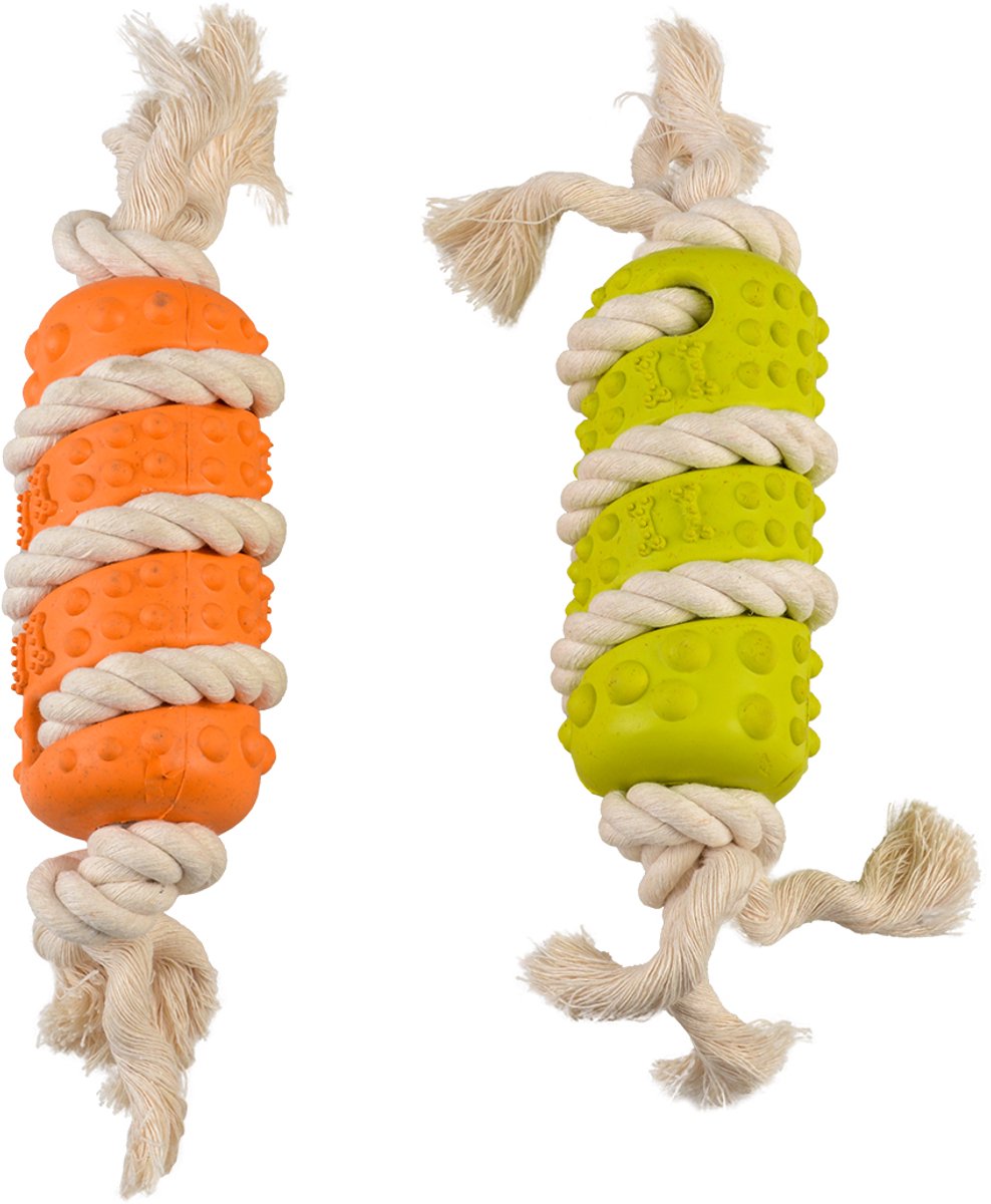 Duvo + bâton en caoutchouc écologique bambou riz + coton - jaune vert - pas de choix de couleur possible - 29x6,5x6,5cm