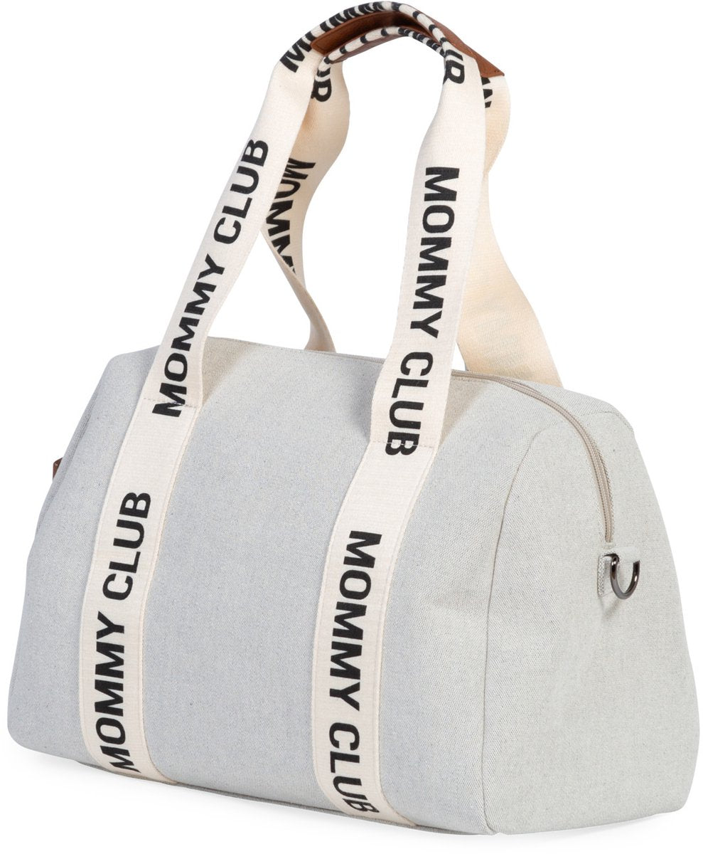 Childhome mommy club sac de crèche - sac à langer - toile - écru - 38 x 21 x 27 cm - 22l
