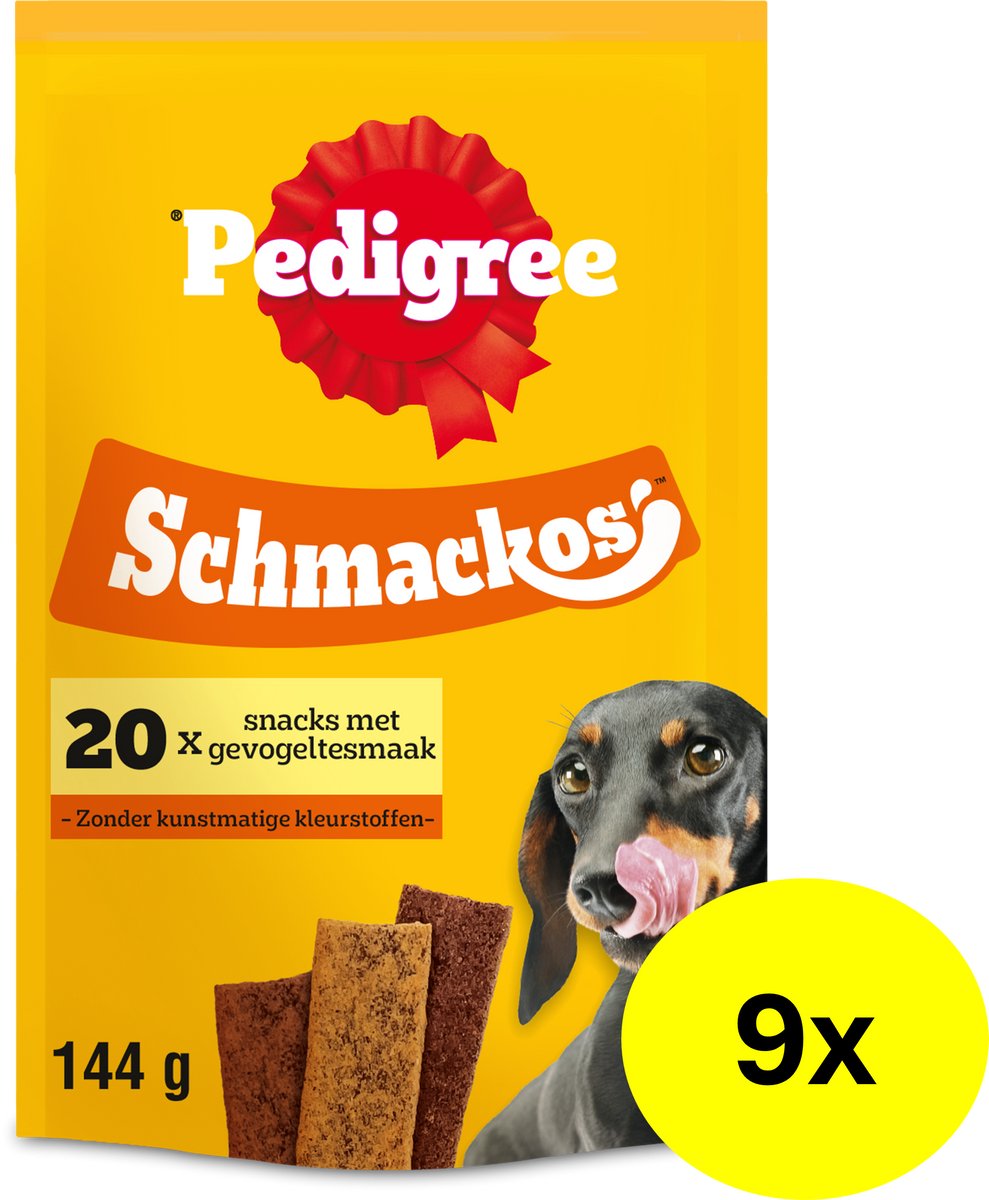 Snacks pour chiens Pedigree - schmackos - mélange de volaille - 9x20 pièces