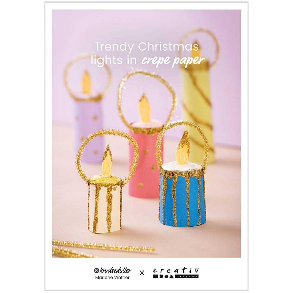Carte postale d'entreprise Creativ, lumières de Noël tendance en papier crépon, A5, feuille 14,8x21 cm, 1 pièce
