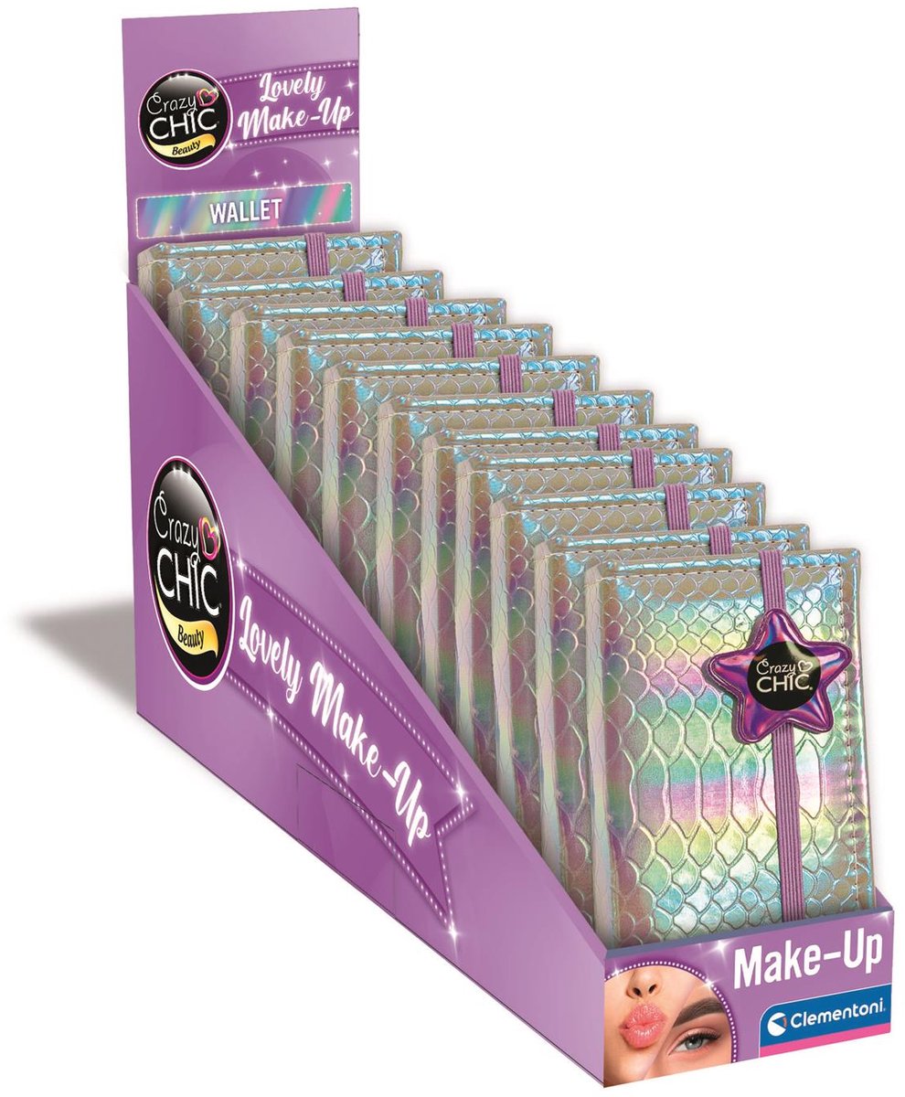 Clementoni portefeuille crazy chic star avec maquillage
