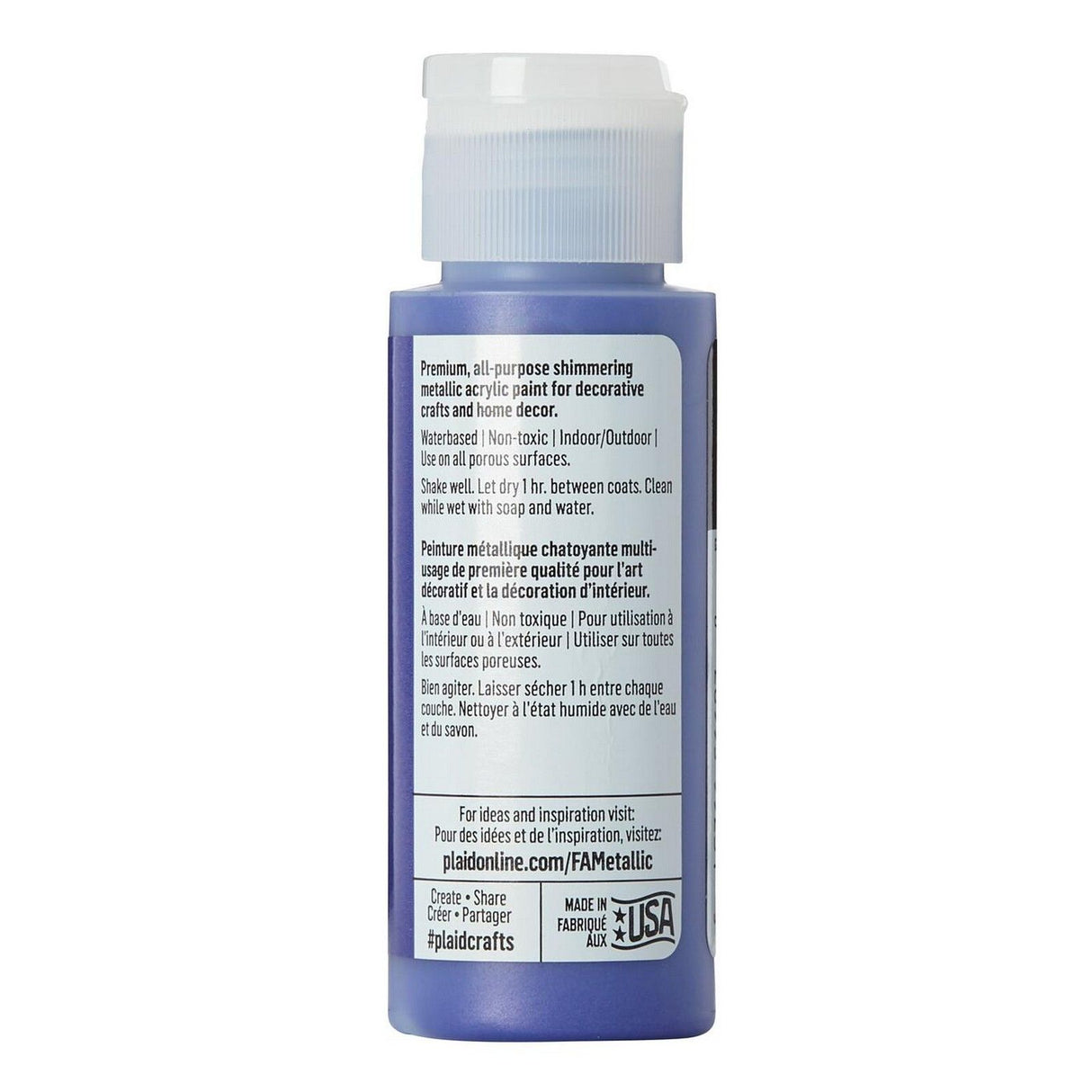 Folkart • peinture acrylique métallisée violet chatoyant 59ml