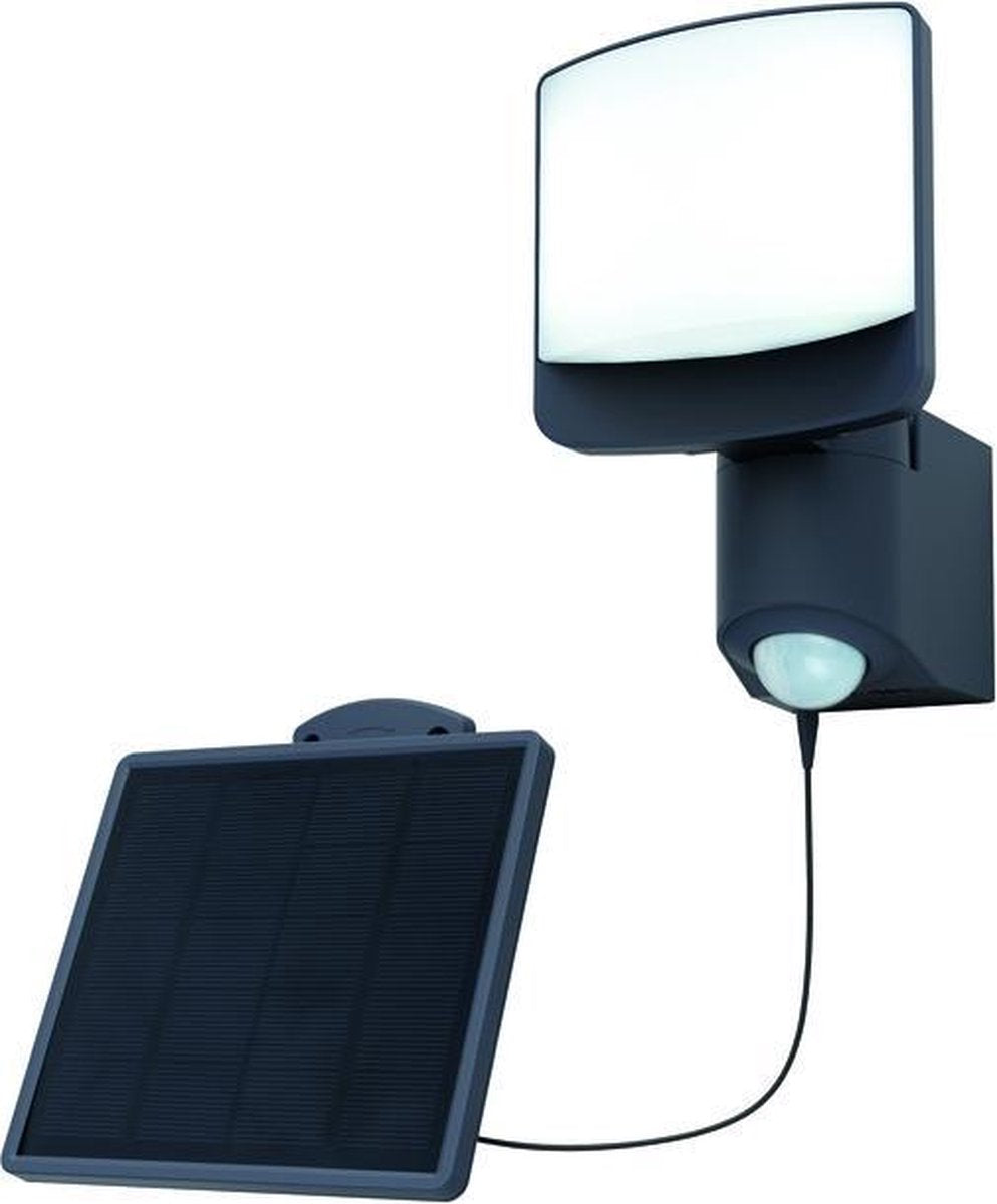 Lutec sunshine - applique LED compacte avec capteur et panneau solaire - gris anthracite