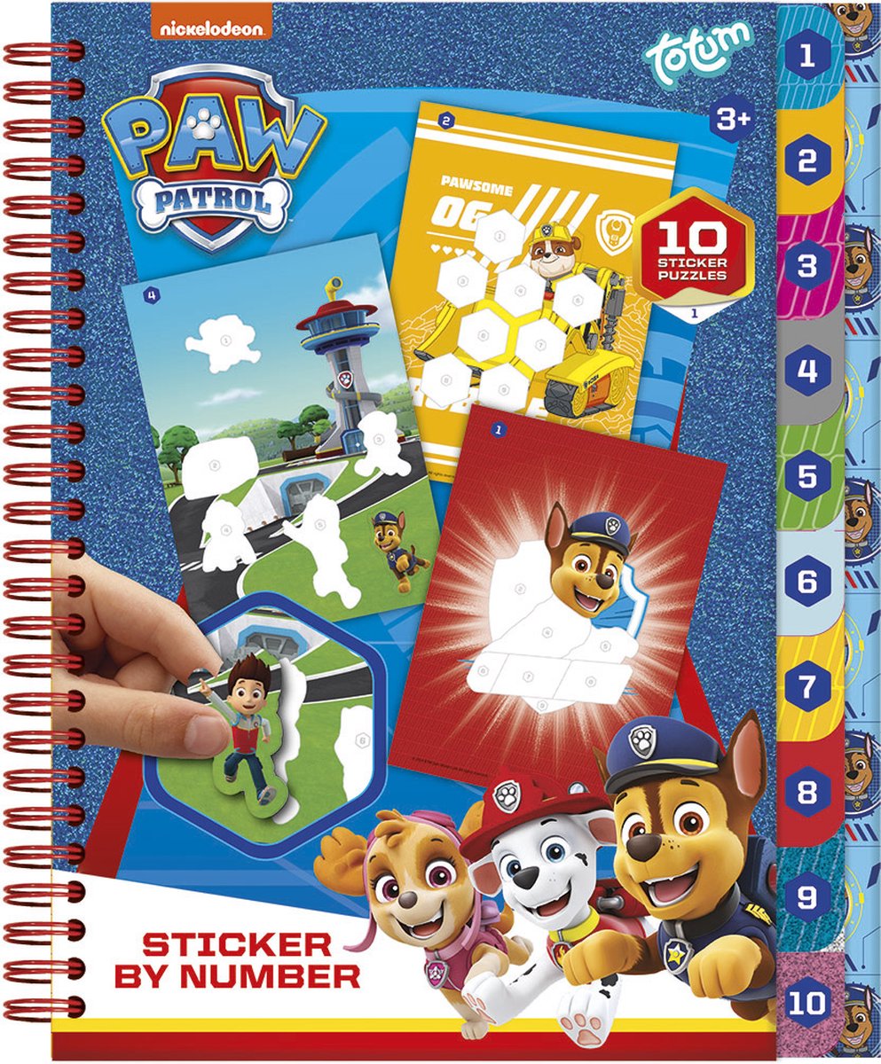 Autocollant Totum Paw Patrol par livre numéroté