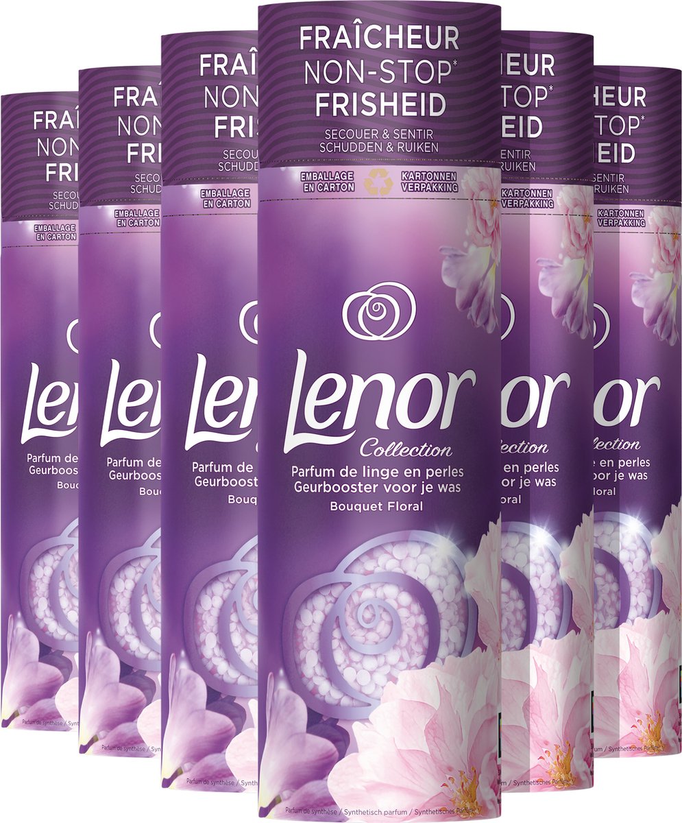 Booster de parfum Lenor pour votre linge - bouquet de fleurs - parfum de lessive - pack économique 6 x 235g