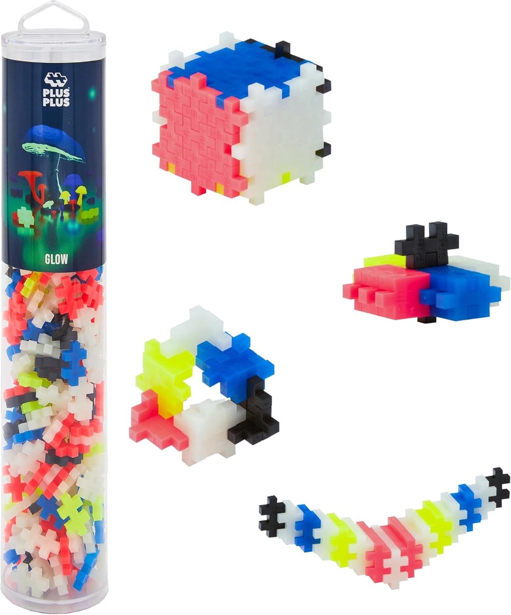 Tube Plus-Plus phosphorescent 240 pièces - 4283 - jouets de construction - jouets de construction - ensemble avec blocs de construction - à partir de 5 ans