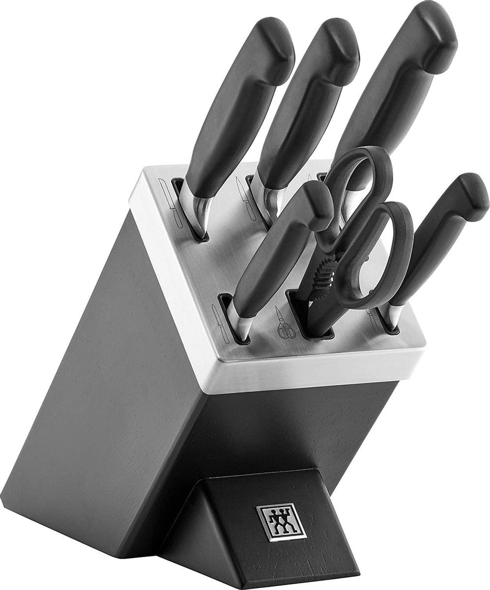 Zwilling quatre étoiles - set de couteaux - 7 pièces - auto-affûtant - noir