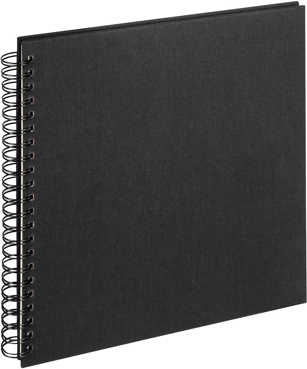 Walther sa-510-b tissu - album à spirales - format 30 x 30 cm - noir