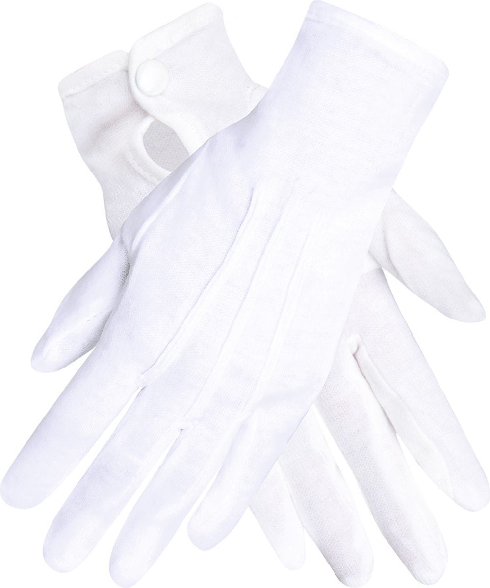 Boland gants avec bouton poussoir blanc xl