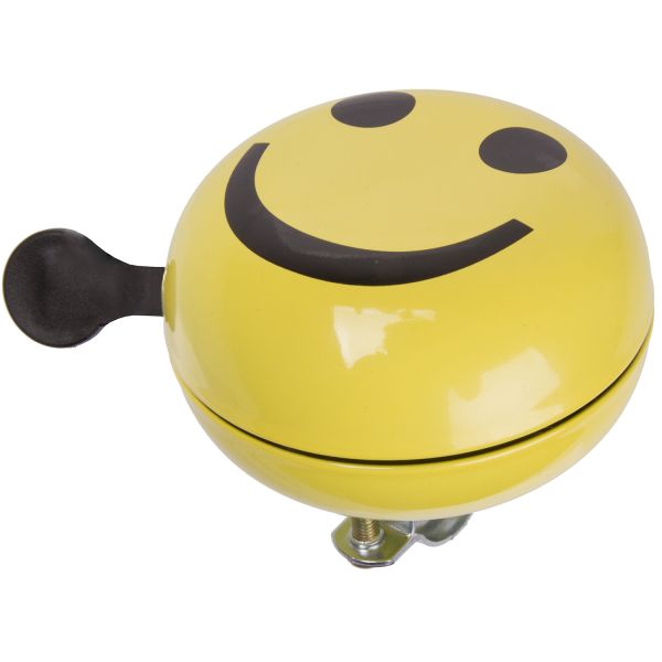 Sonnette de vélo M-wave ding-dong ø80mm - smiley jaune