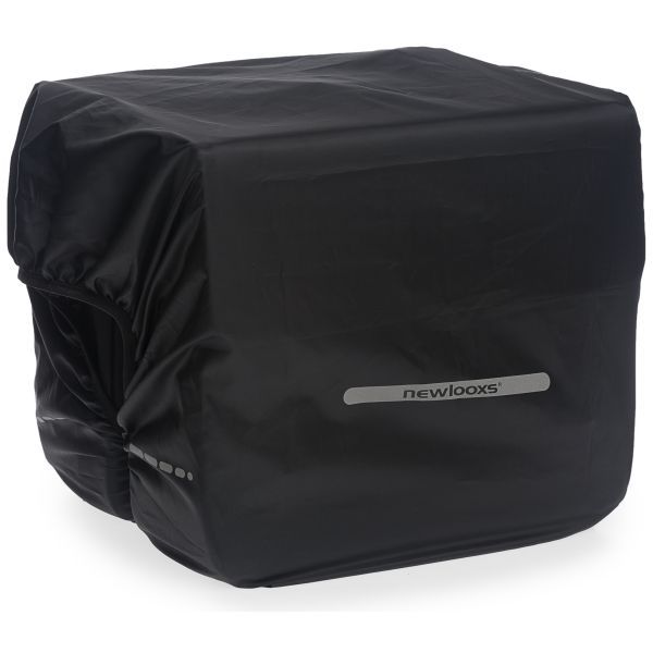 Nouveau couvercle de pluie LOOXS DUBBEL - Sac à vélo en polyester imperméable noir - Réflexion - 40x97 cm