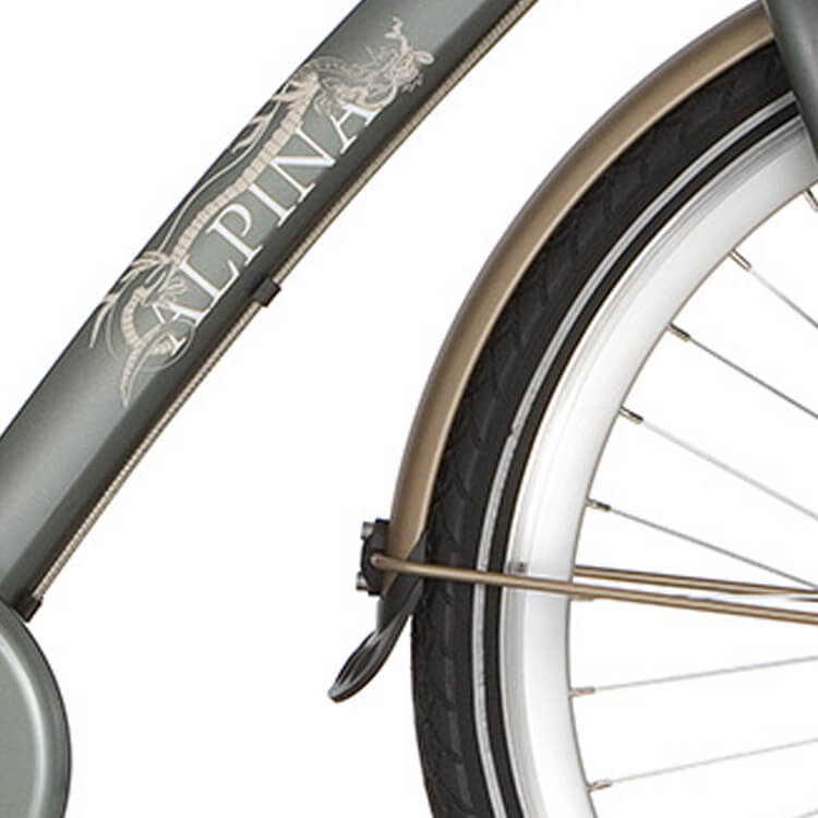 Alpina Fender pour 26 courbe Matt Gold
