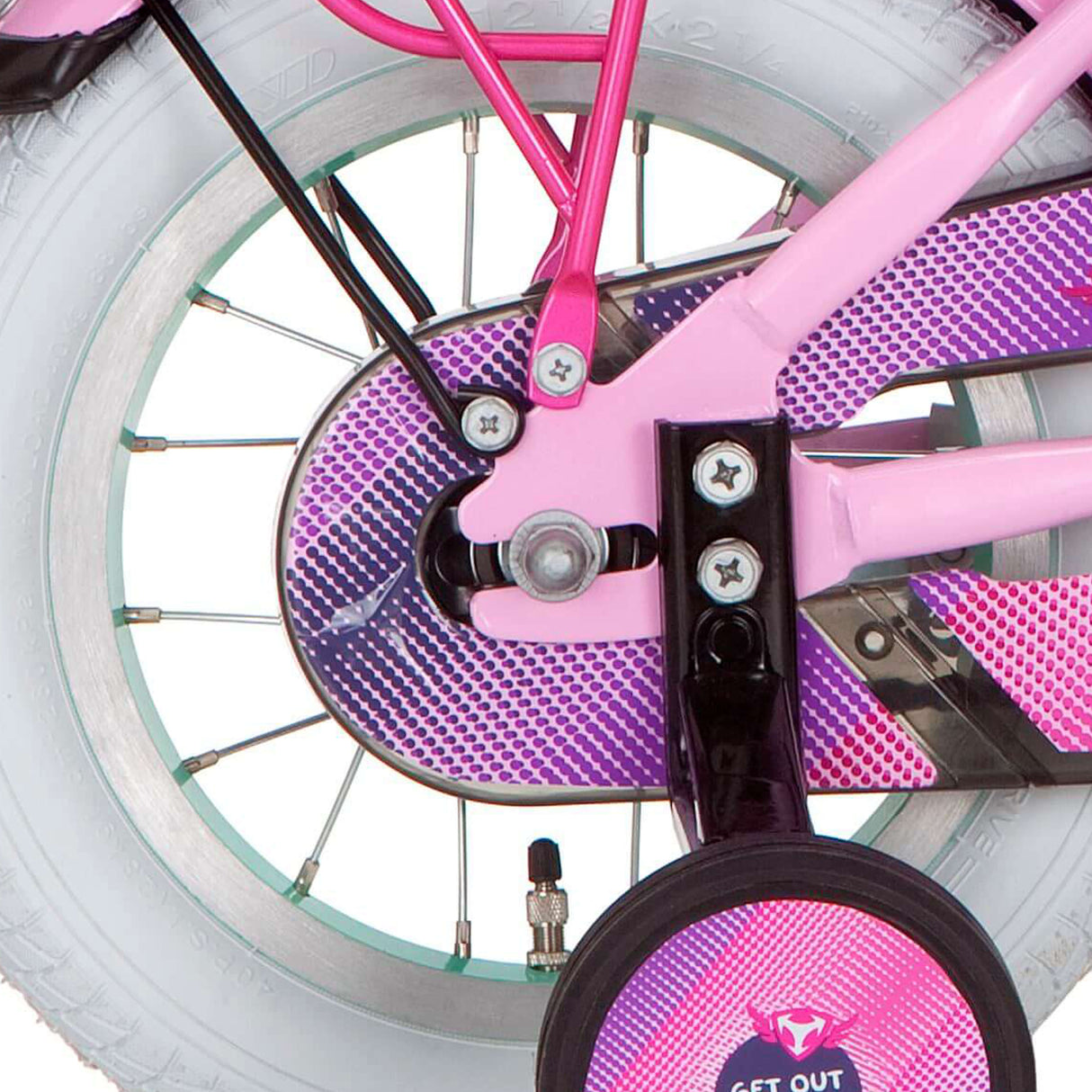 Roue arrière alpina 12 Retirez la menthe girl puissante Zink Spk