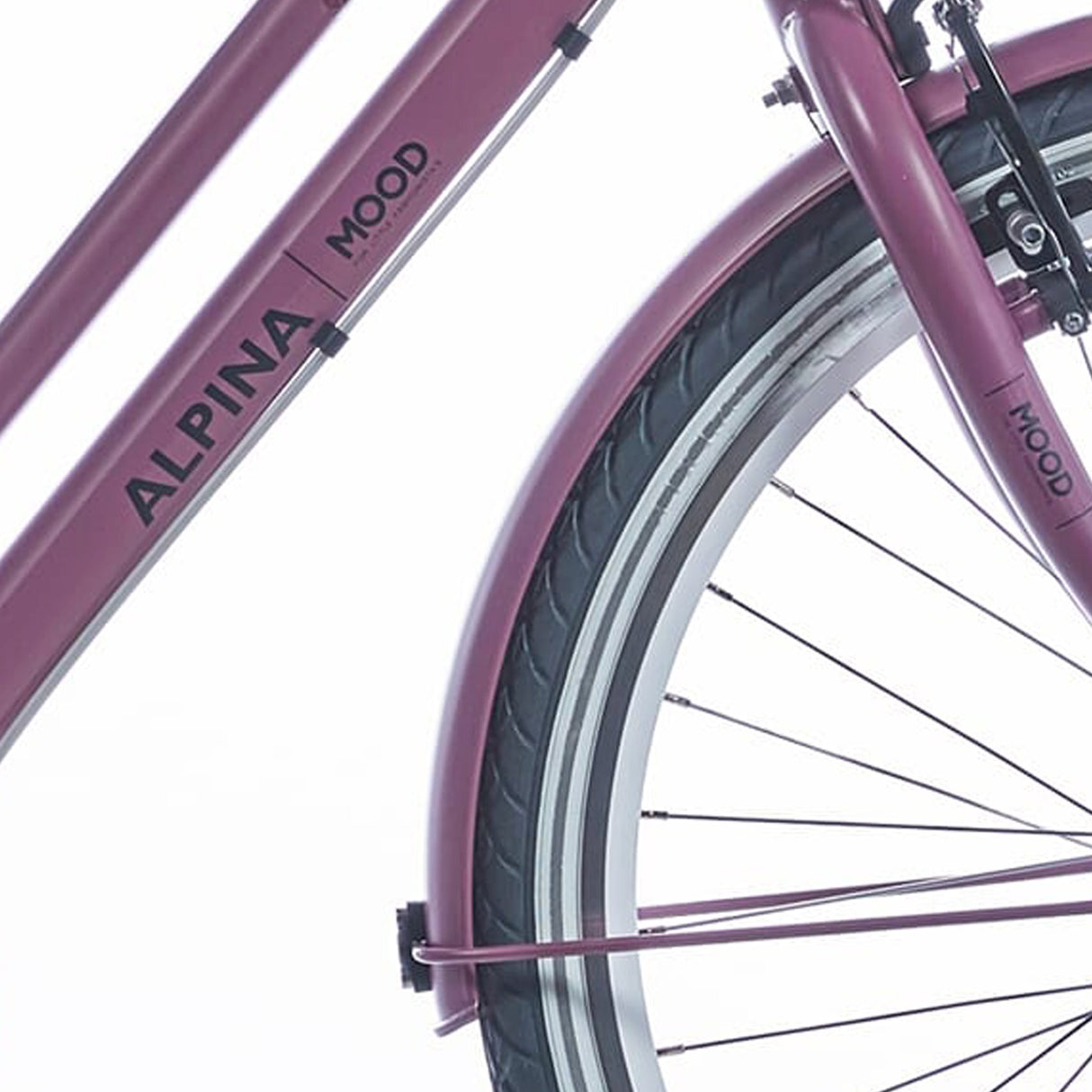 Jeu de garde-boue Alpina 24 mood mauve foncé mat