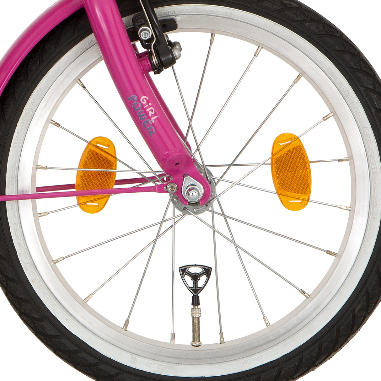 Roue avant Alpina 16 hlq-10a-1 spk zinc blanc