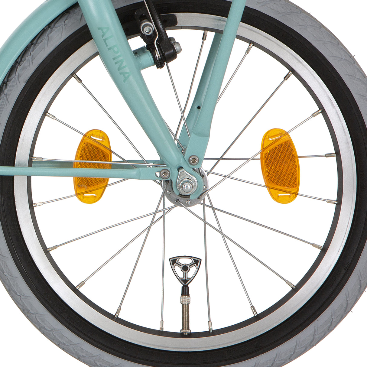 Roue avant Alpina 16 hlq-10a-1 spk zinc noir
