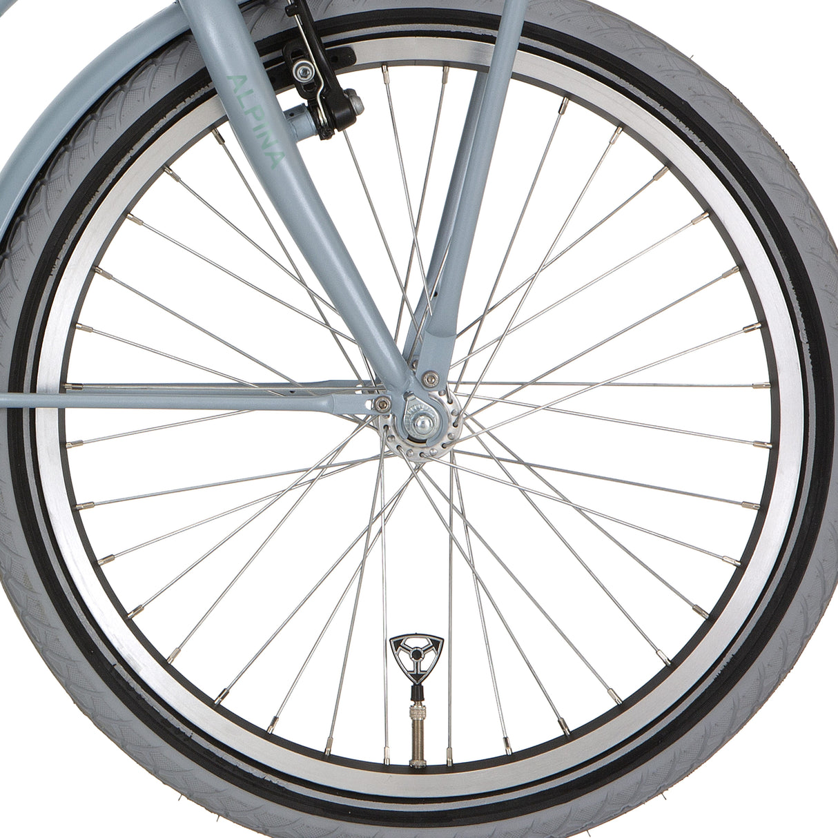 Roue avant Alpina 20 hlq-10a-1 spk zinc noir