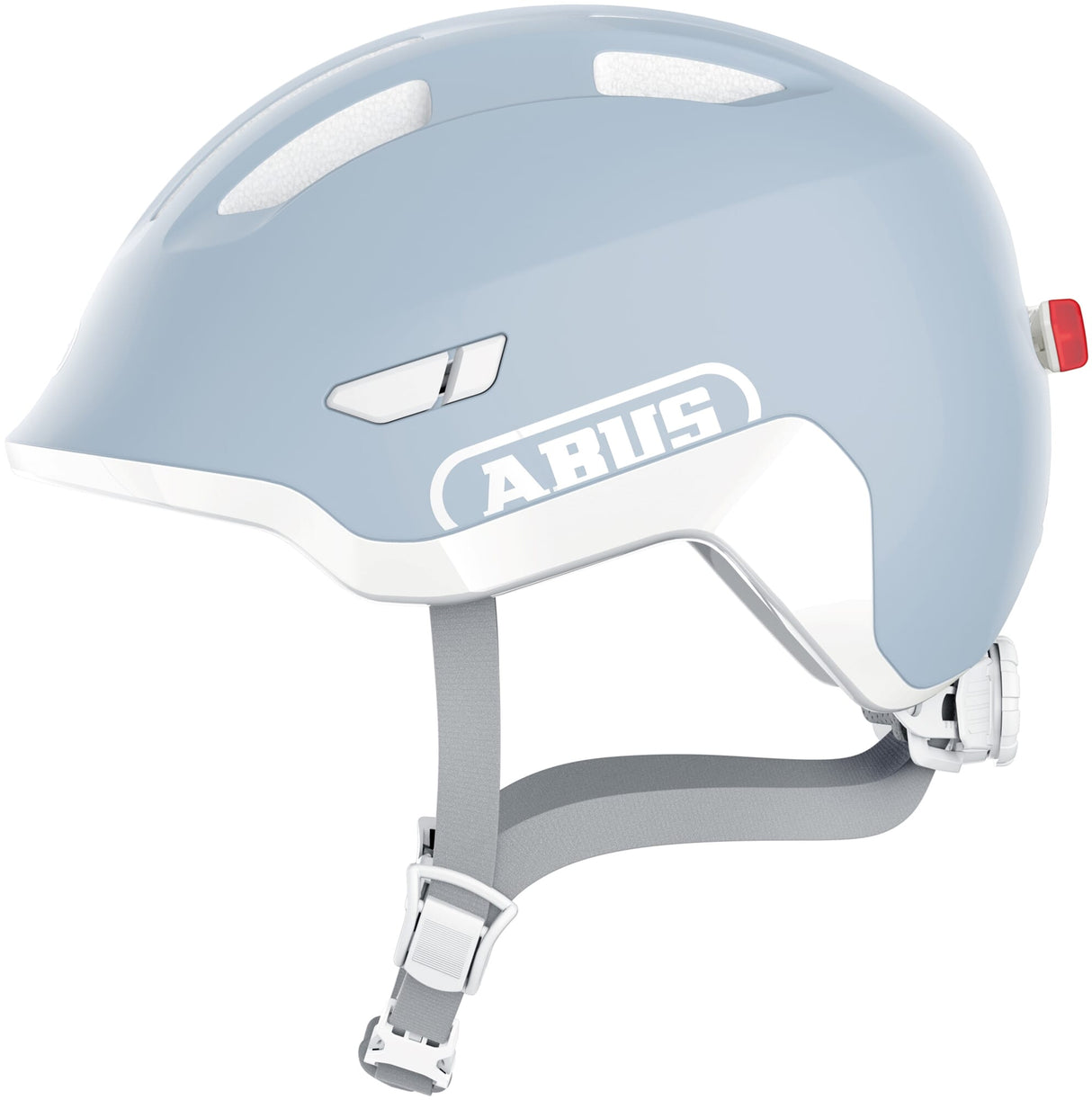 Abus casque pour enfants smiley 3.0 ace LED - casque de vélo avec lumière - espace profond pour une tresse - pour filles et garçons - aqua pur, taille s