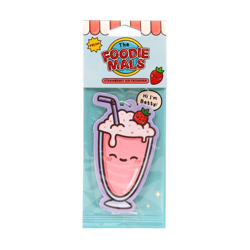 Désodorisant Foodiemals au parfum de fraise Betty le milkshake