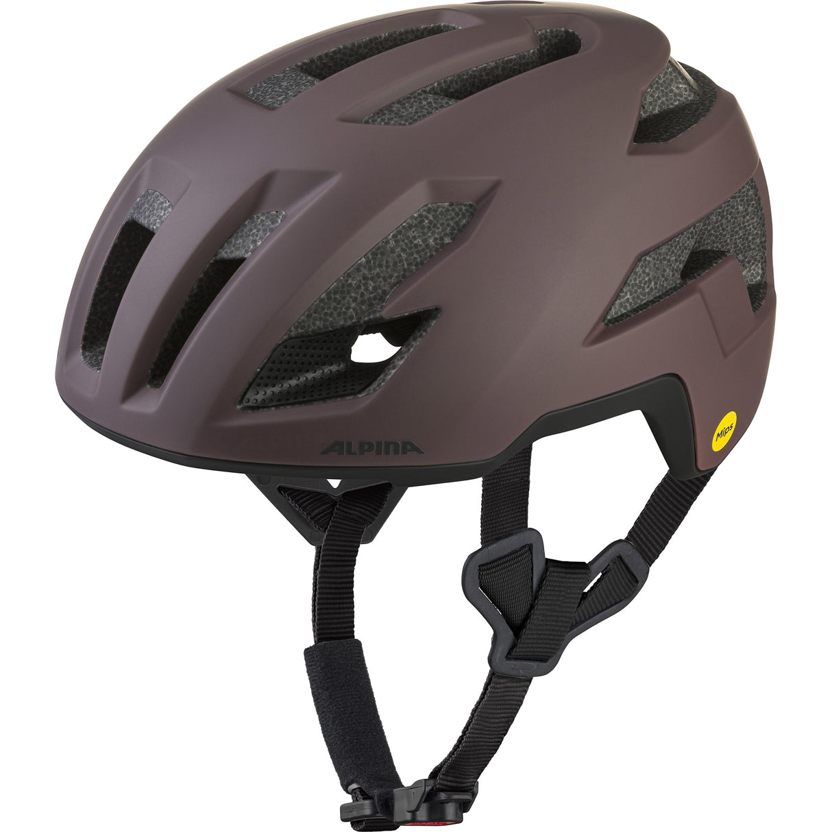 Olympic sportswear alpina sports tour casque taunus gravier mips 55-59 marron foncé mat